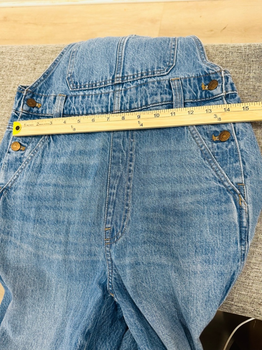 Madewell Denim Overalls Women’s Small Blue Straight Leg Adjustable Strap - Picture 11 of 16